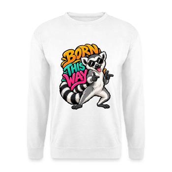 Lemur - Unisex Pullover - Weiß - Vorne - Alina (178cm) & Michal (187cm)