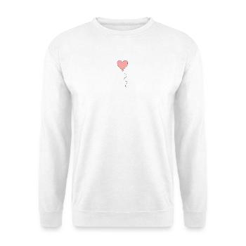 pinkes Herz rosa rot Herzen Geschenk Valentinstag - Unisex Pullover - Weiß - Vorne