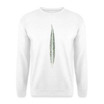 Feuille de saule / feuille / nature - Sweat-shirt Unisexe - blanc - Devant
