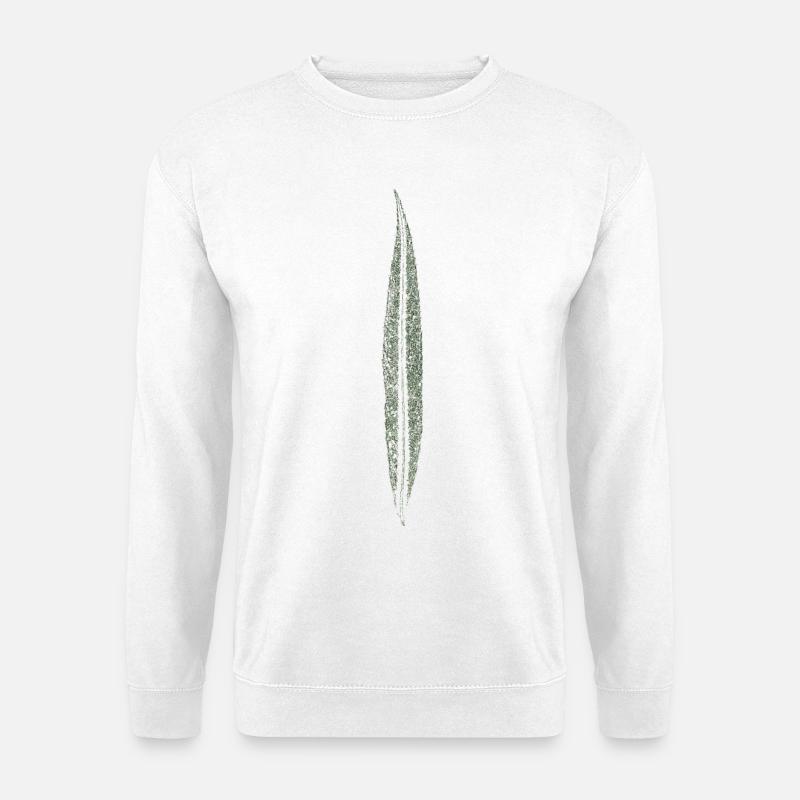 Willow leaf / leaf / nature - Unisex Sweatshirt - white