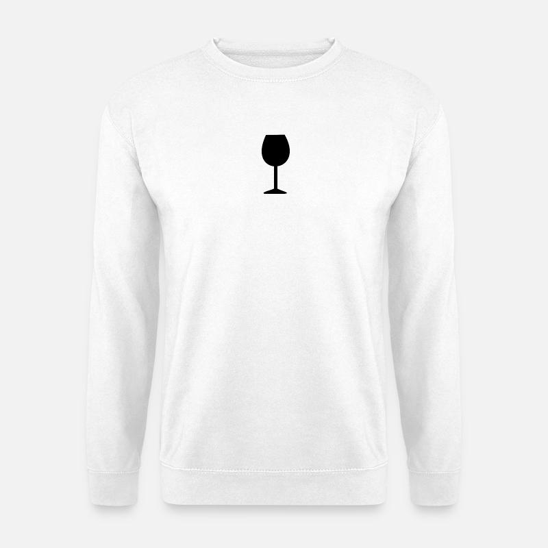 Weinglas, Wein - Unisex Pullover - Weiß