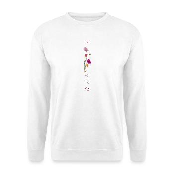 vrille florale - Sweat-shirt Unisexe - blanc - Devant