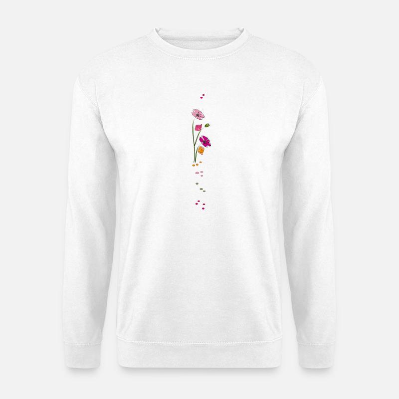 Flower tendril - Unisex Sweatshirt - white