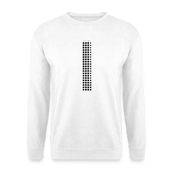 Buchstabe I – Punktmuster Initial Design - Unisex Pullover - Weiß - Vorne