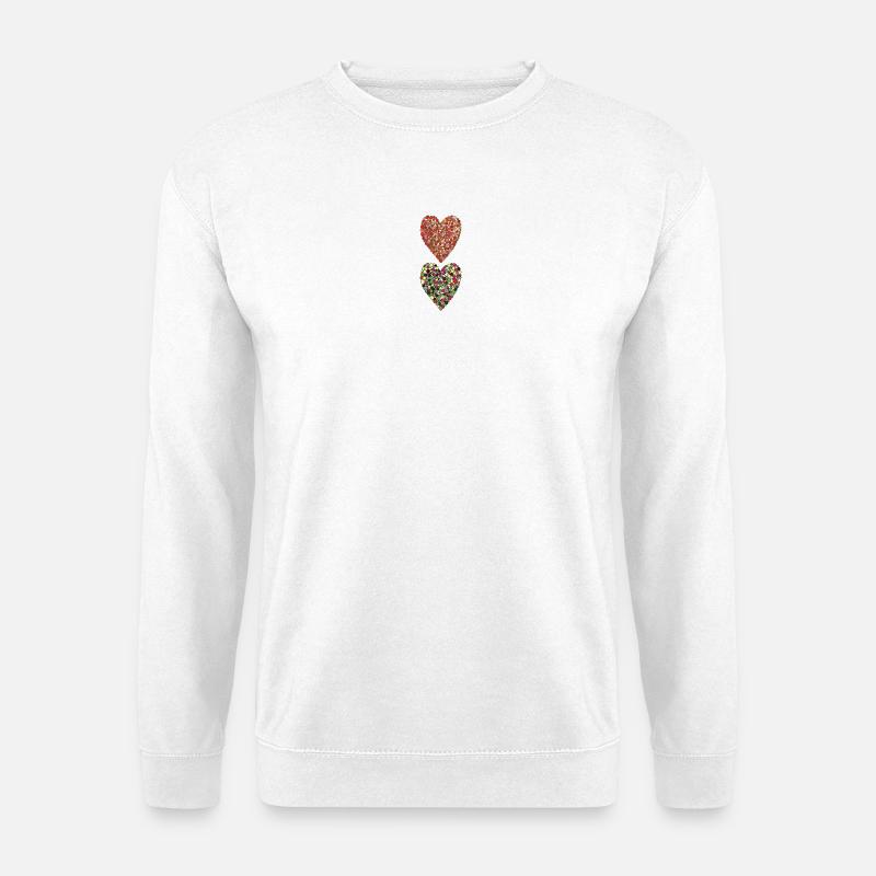 herzen bunt - Unisex Pullover - Weiß