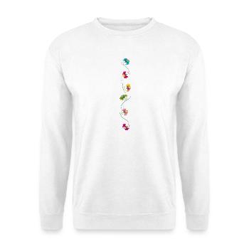 Blumenranke, Flowers - Unisex Pullover - Weiß - Vorne