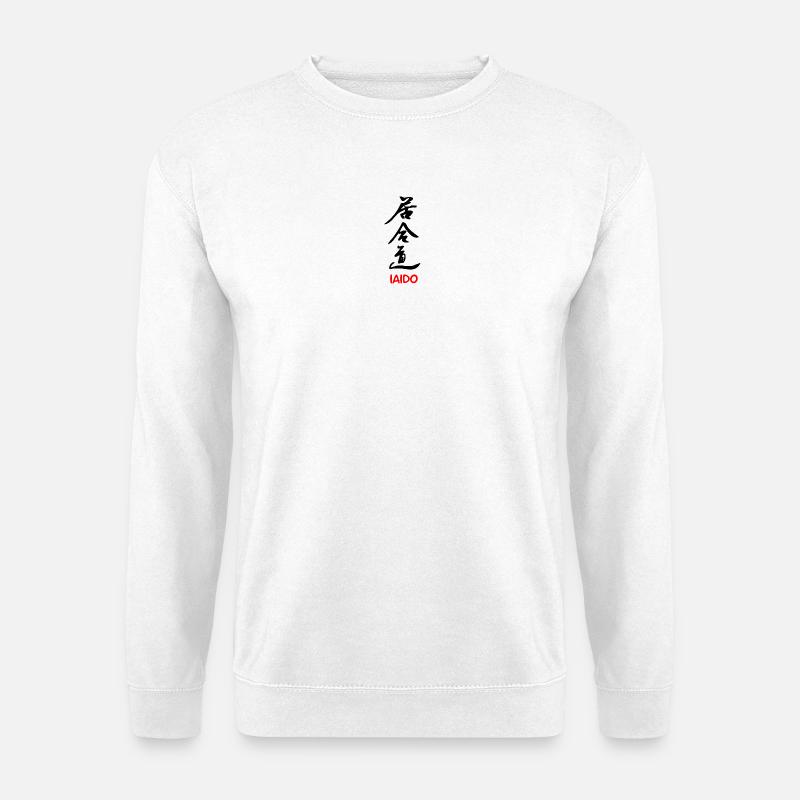 Iaido-Kunst, das Schwert zu ziehen - Unisex Pullover - Weiß