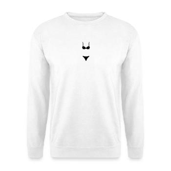 Lingerie or bekini logo for shop or market stall - Unisex Sweatshirt - white - Front