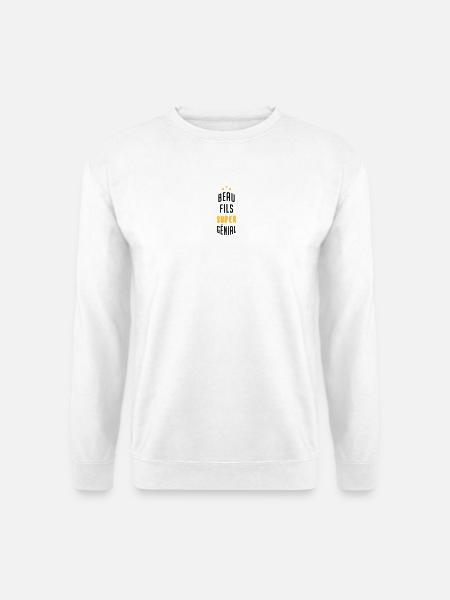 belle-fille / beau-fils / beau fils / belle fille - Sweat-shirt Unisexe - blanc