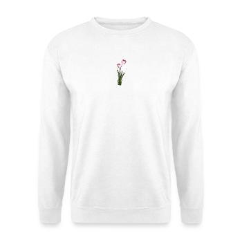 deux tulipes métalliques chatoyantes au printemps - Sweat-shirt Unisexe - blanc - Devant
