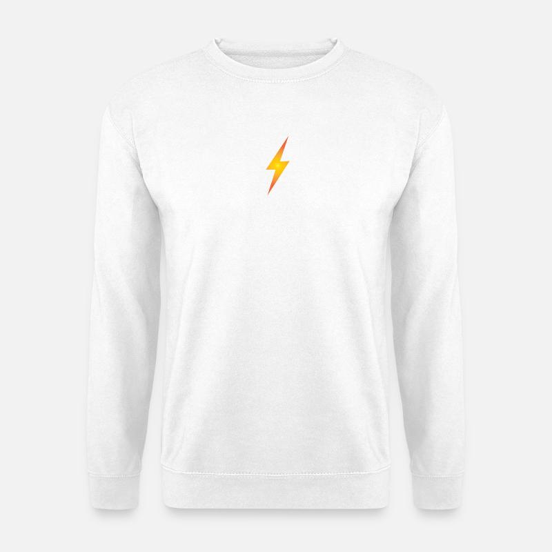 Gelber Blitz mit Farbverlauf - Unisex Pullover - Weiß