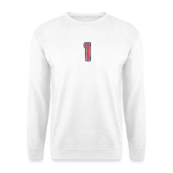 1. 1 Jahr. 1. JAHRESTAG. 1-JÄHRIGES JUBILÄUM - Unisex Pullover - Weiß - Vorne