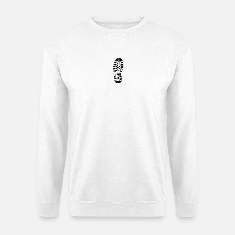 Abstraktes geometrisches Strichkunst-Design - Unisex Pullover - Weiß