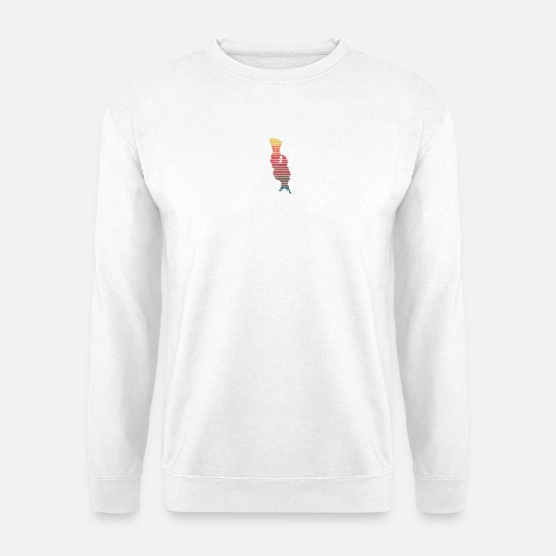 Regenbogen gestreift Italien Läufer - Unisex Pullover - Weiß