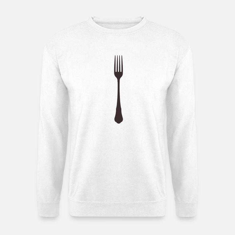 Fork Silhouette - Unisex Sweatshirt - white