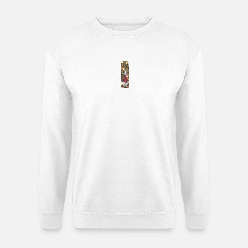 Koi-Fisch auf rustikalem Marmor - Unisex Pullover - Weiß