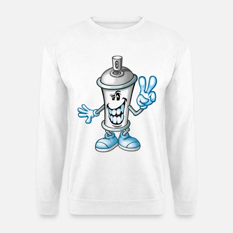 Sprühfarbe Karikatur - Unisex Pullover - Weiß