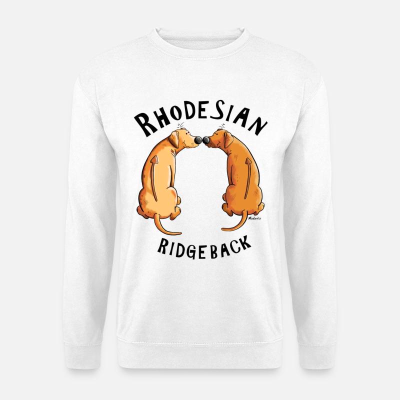 Smiling Rhodesian Ridgeback - Unisex Sweatshirt - white