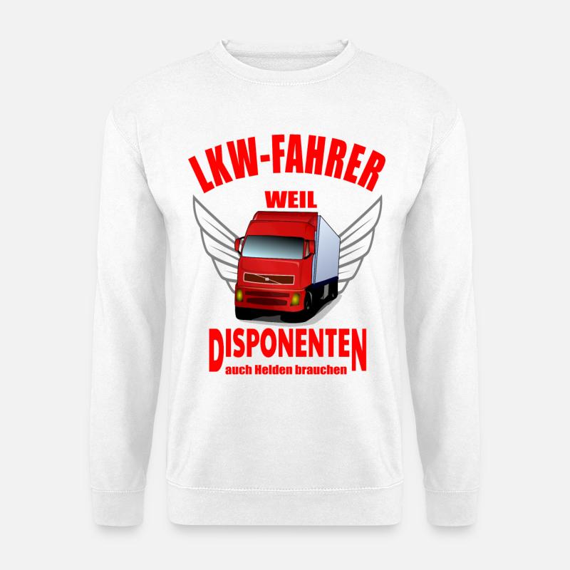 LKW Fahrer - Unisex Pullover - Weiß