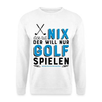 Golf spielen - Unisex Pullover - Weiß - Vorne