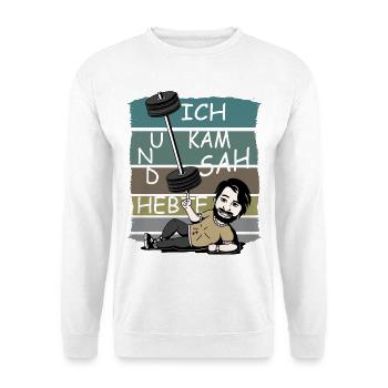 Ich kam sah und Hebte - Unisex Pullover - Weiß - Vorne