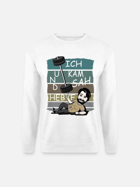 Ich kam sah und Hebte - Unisex Pullover - Weiß