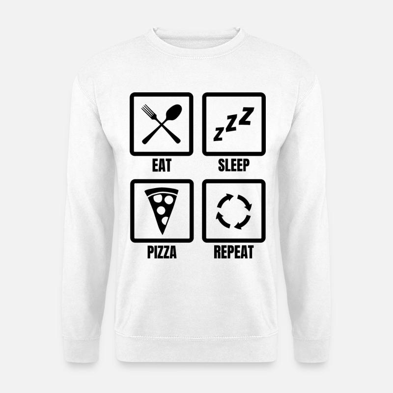 Pizzaliebhaber Zeitplan - Unisex Pullover - Weiß