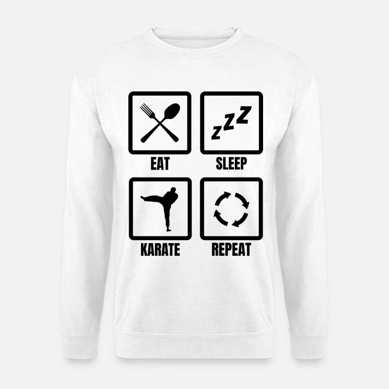 Routine de karaté - Sweat-shirt Unisexe - blanc