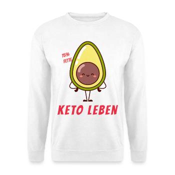 Keto Leben - Unisex Pullover - Weiß - Vorne