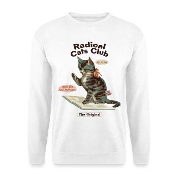 Radical Cats Club – Vintage Cat Lovers - Sweat-shirt Unisexe - blanc - Devant