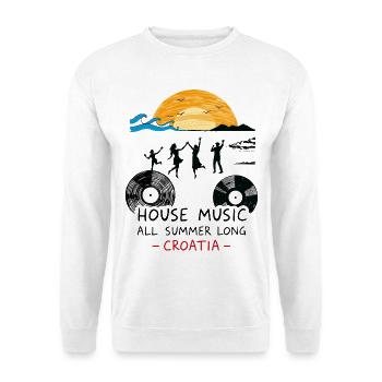 Croatie House Music - Sweat-shirt Unisexe - blanc - Devant