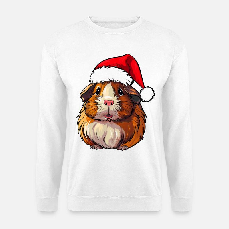 Weihnachten Meerschweinchen - Unisex Pullover - Weiß