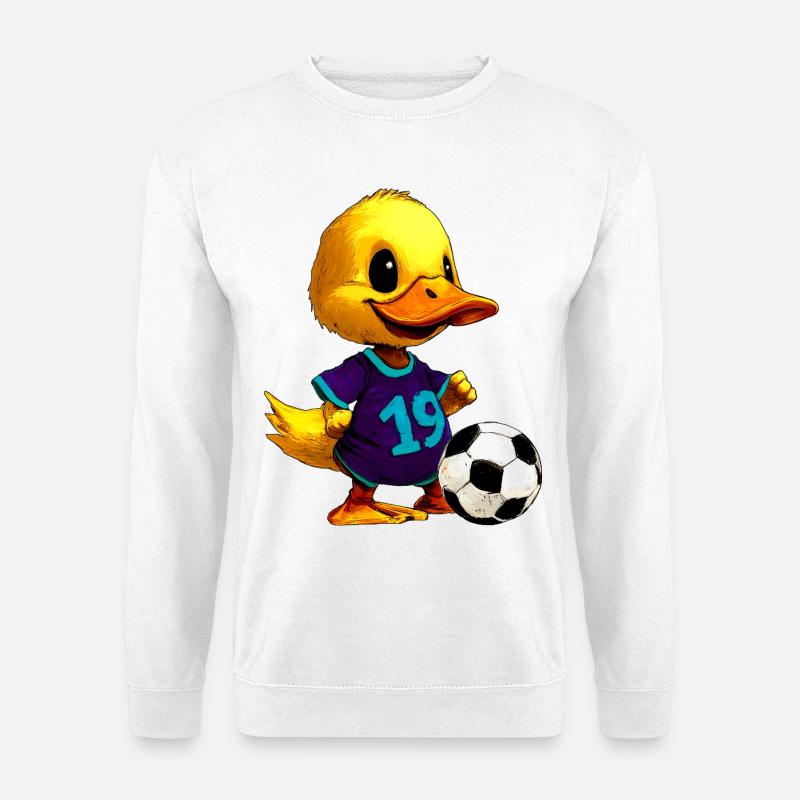 Entchen Fussball - Unisex Pullover - Weiß