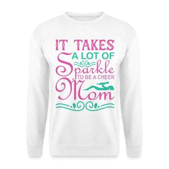 Es braucht Funkel, um ein Cheer Mom-Shirt zu sein - Unisex Pullover - Weiß - Vorne