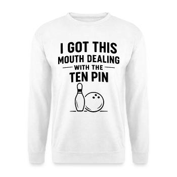 Bowling-Humor Lustiger Sportgeschenk - Unisex Pullover - Weiß - Vorne