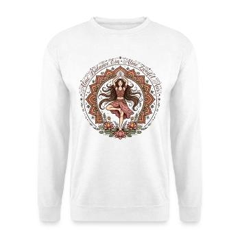 Atme Balance Ein Zweifel Aus Bunt Yoga Boho - Unisex Pullover - Weiß - Vorne