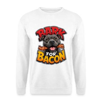 Staffordshire Bull Terrier - Unisex Pullover - Weiß - Vorne - Alina (178cm) & Michal (187cm)