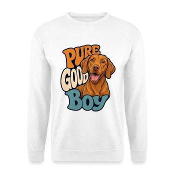 Ungarischer Pointer - Unisex Pullover - Weiß - Vorne - Alina (178cm) & Michal (187cm)