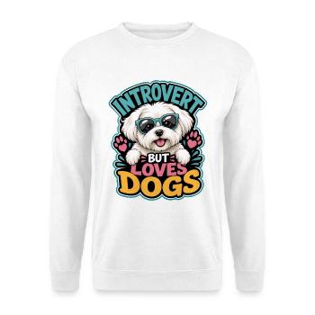 Malteser - Unisex Pullover - Weiß - Vorne - Alina (178cm) & Michal (187cm)