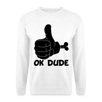 Ok Mann! (schwarz) - Unisex Pullover - Weiß - Vorne