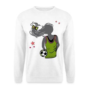 Women's Football, Football, Girl - Unisex Sweatshirt - white - Front