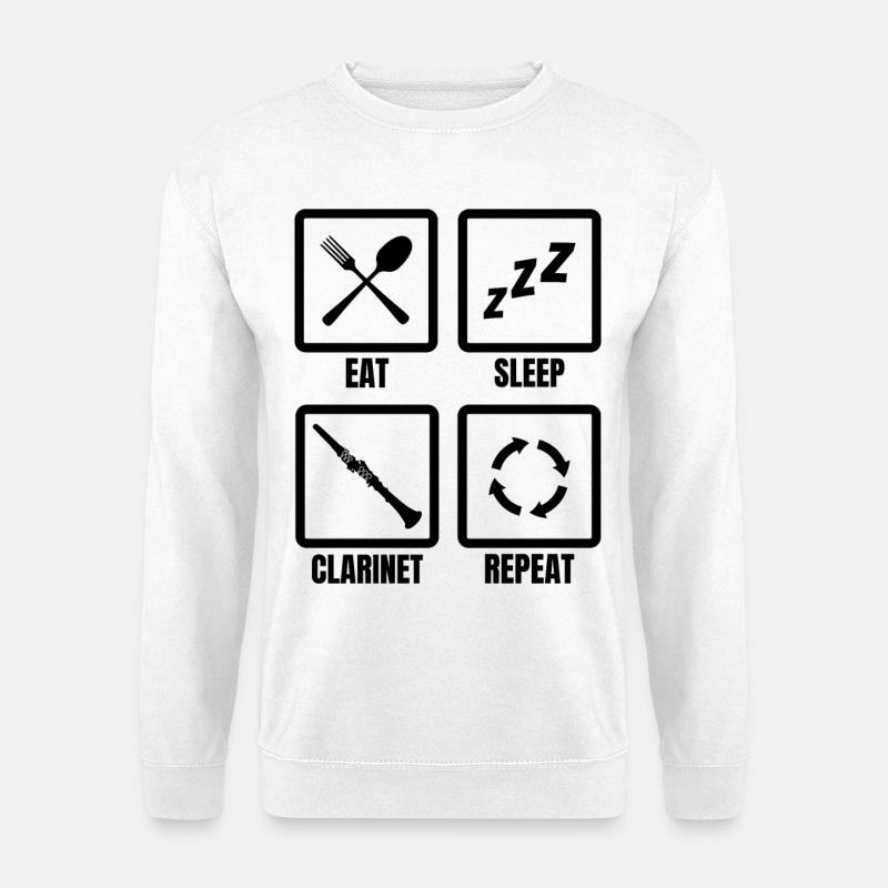 Clarinetists' schedule - Unisex Sweatshirt - white
