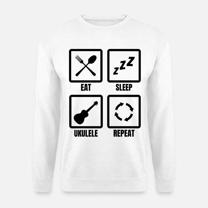 Ukulele Player Routine - Unisex Sweatshirt - white