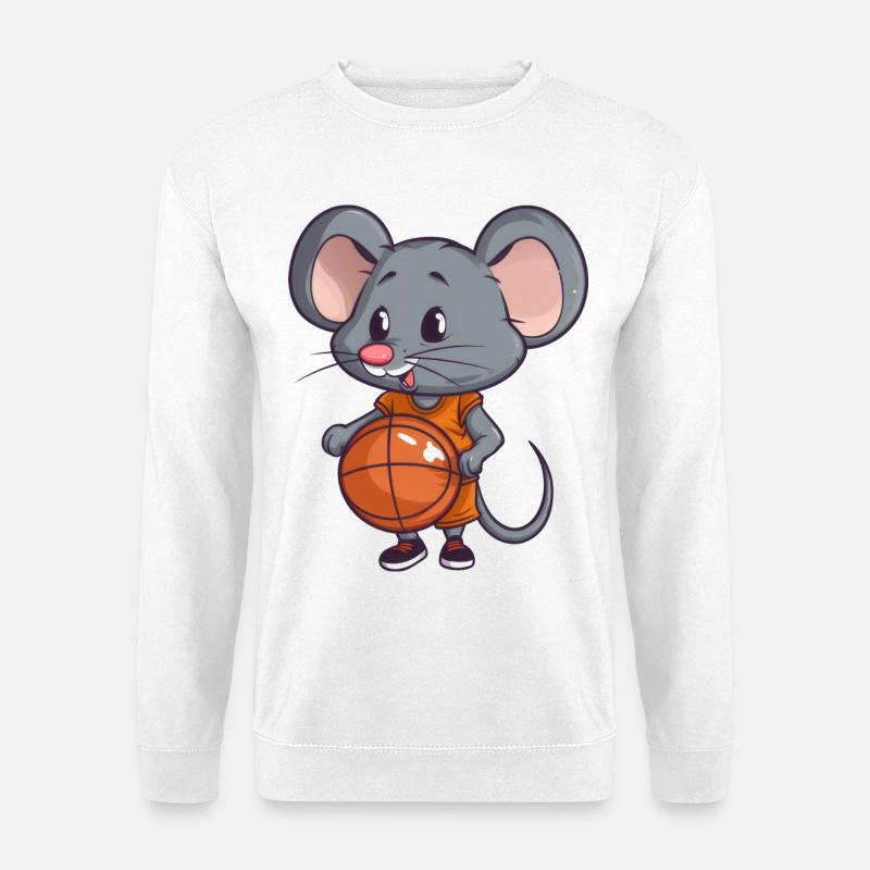Basketball Maus - Unisex Pullover - Weiß