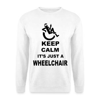 Restez calme, c’est juste un utilisateur de fauteuil roulant* - Sweat-shirt Unisexe - blanc - Devant