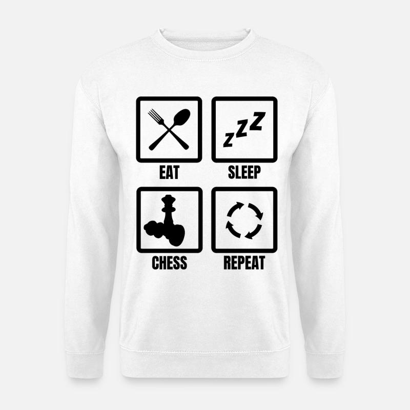 Schach Routine - Unisex Pullover - Weiß