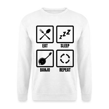 Banjo Player Schedule - Unisex Sweatshirt - white - Front