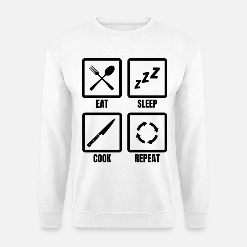 Kochen Tägliche Routine - Unisex Pullover - Weiß