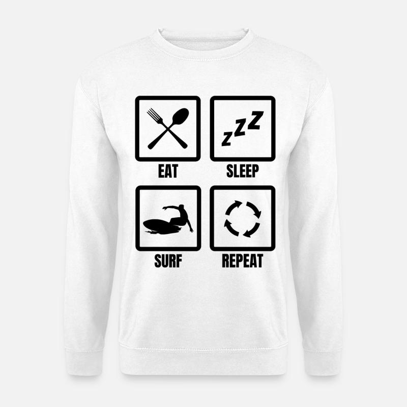 Surfen Spruch - Unisex Pullover - Weiß