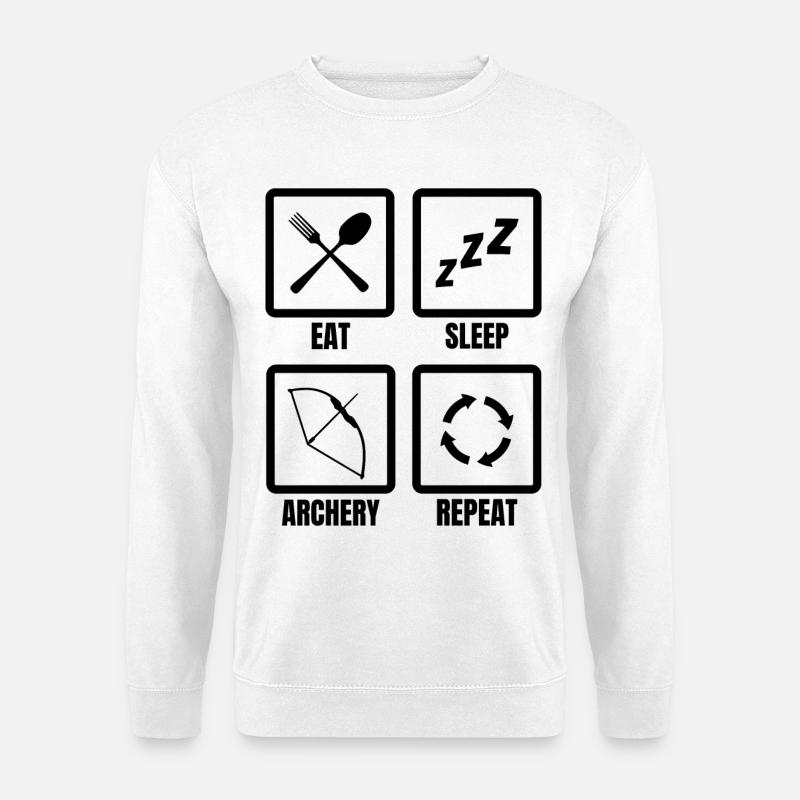 Bogenschütze Routine - Unisex Pullover - Weiß